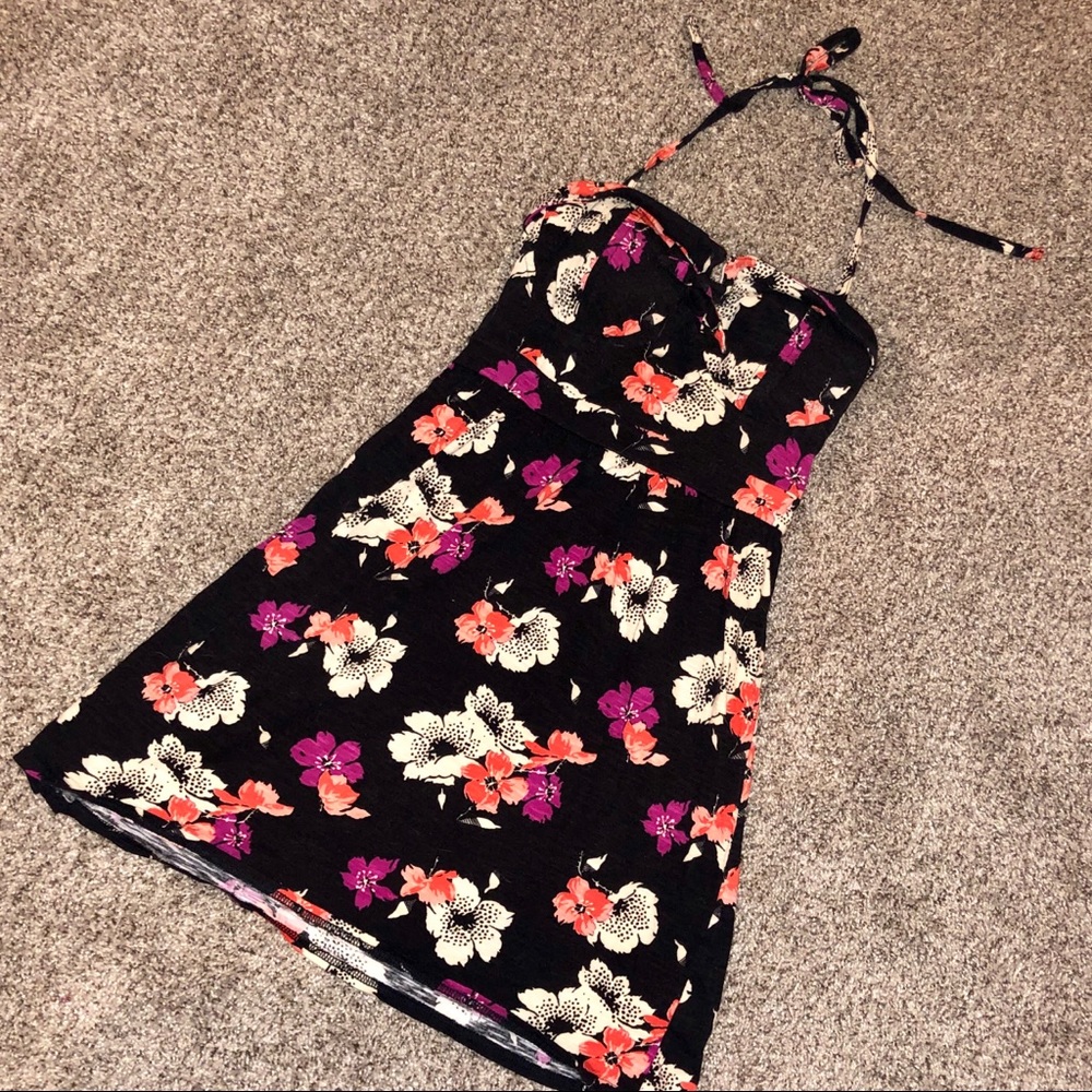 Black Floral American Eagle Dress